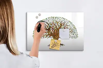Lavagna magnetica a forma di radice d'albero