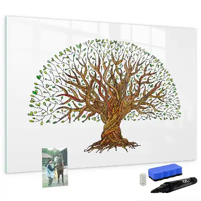 Lavagna magnetica a forma di radice d'albero