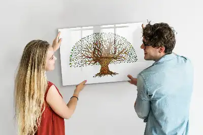 Lavagna magnetica a forma di radice d'albero
