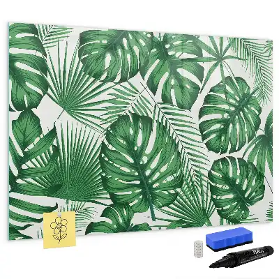 Lavagna magnetica per disegnare motivo foglie di monstera