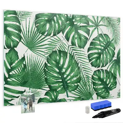 Lavagna magnetica per disegnare motivo foglie di monstera
