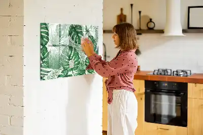 Lavagna magnetica per disegnare motivo foglie di monstera