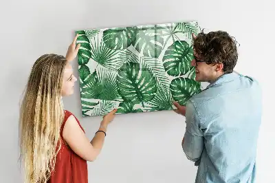 Lavagna magnetica per disegnare motivo foglie di monstera