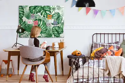 Lavagna magnetica per disegnare motivo foglie di monstera