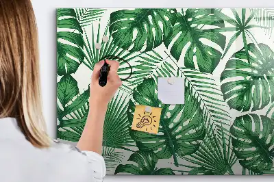 Lavagna magnetica per disegnare motivo foglie di monstera
