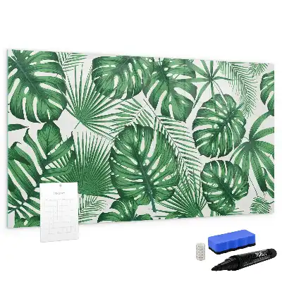 Lavagna magnetica per disegnare motivo foglie di monstera