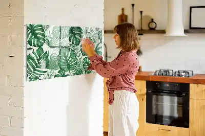 Lavagna magnetica per disegnare motivo foglie di monstera