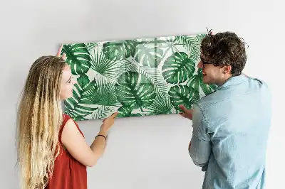 Lavagna magnetica per disegnare motivo foglie di monstera