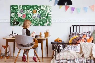 Lavagna magnetica per disegnare motivo foglie di monstera