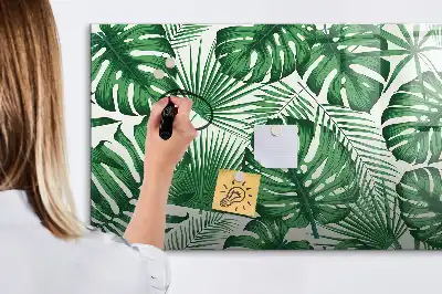 Lavagna magnetica per disegnare motivo foglie di monstera