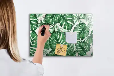 Lavagna magnetica per disegnare motivo foglie di monstera