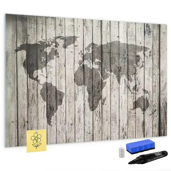Mappa del mondo lavagna magnetica per scrivere