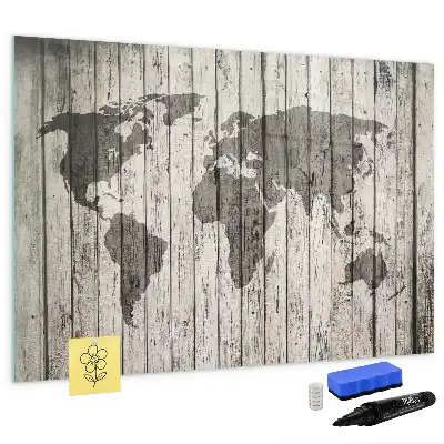 Mappa del mondo lavagna magnetica per scrivere