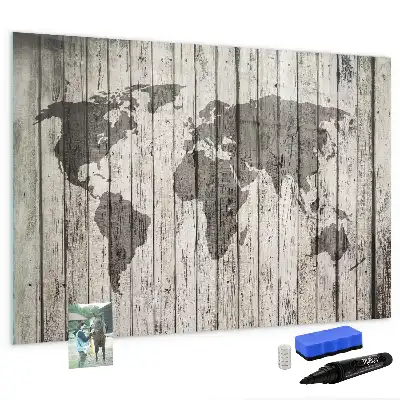 Mappa del mondo lavagna magnetica per scrivere