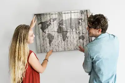 Mappa del mondo lavagna magnetica per scrivere