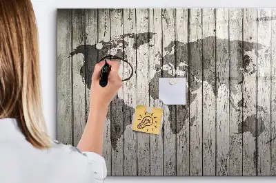 Mappa del mondo lavagna magnetica per scrivere