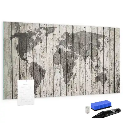 Mappa del mondo lavagna magnetica per scrivere