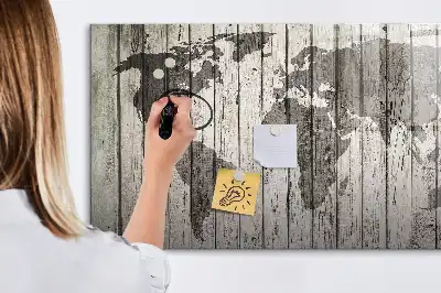 Mappa del mondo lavagna magnetica per scrivere