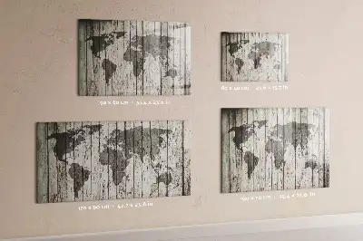 Mappa del mondo lavagna magnetica per scrivere