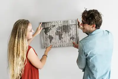 Mappa del mondo lavagna magnetica per scrivere
