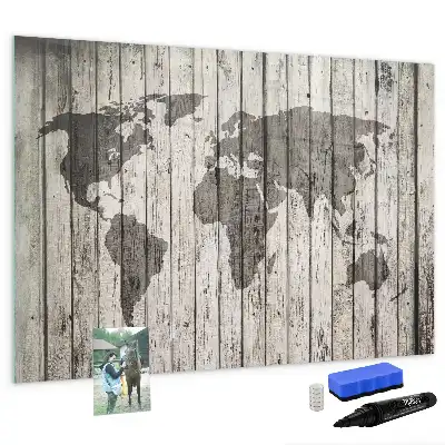 Mappa del mondo lavagna magnetica per scrivere