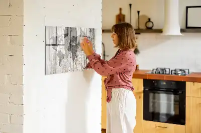 Mappa del mondo lavagna magnetica per scrivere