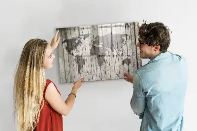 Mappa del mondo lavagna magnetica per scrivere