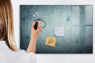 Lavagna magnetica con design a mappa vintage