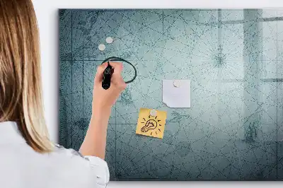 Lavagna magnetica con design a mappa vintage