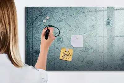 Lavagna magnetica con design a mappa vintage