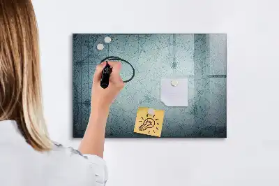 Lavagna magnetica con design a mappa vintage