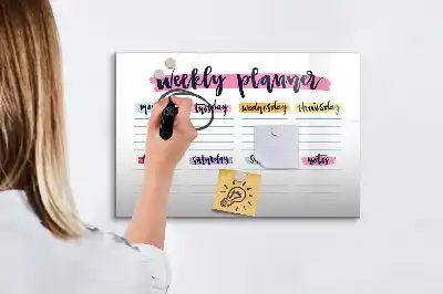 Lavagna magnetica per disegnare pianificatore manoscritto