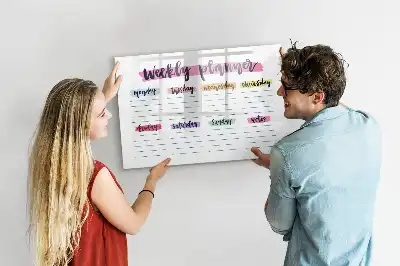 Lavagna magnetica per disegnare pianificatore manoscritto