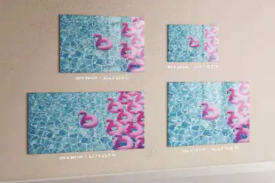 Lavagna magnetica per scrivere con design a fenicotteri gonfiabili