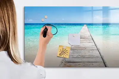 Lavagna magnetica per disegnare modello isola tropicale