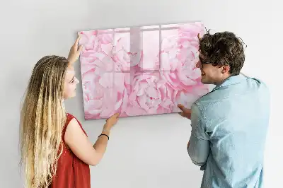 Lavagna magnetica decorata con fiori sbocciati