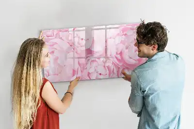 Lavagna magnetica decorata con fiori sbocciati