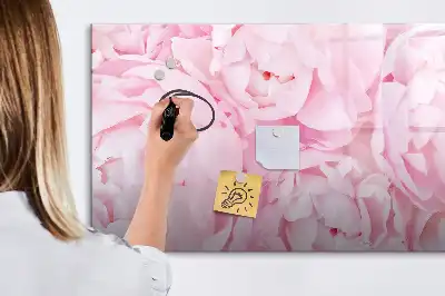 Lavagna magnetica decorata con fiori sbocciati