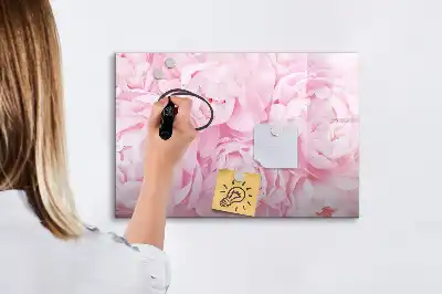 Lavagna magnetica decorata con fiori sbocciati