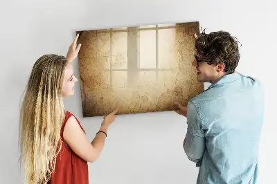 Lavagna magnetica per disegnare motivo vecchia mappa del mondo