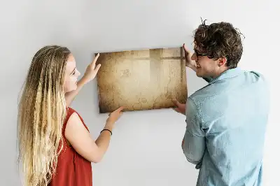 Lavagna magnetica per disegnare motivo vecchia mappa del mondo