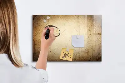 Lavagna magnetica per disegnare motivo vecchia mappa del mondo