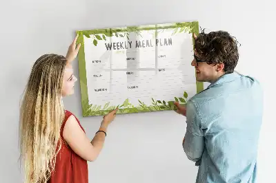 Lavagna magnetica per scrivere menu settimanale