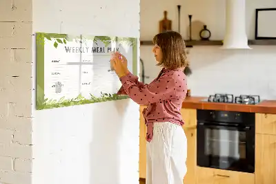 Lavagna magnetica per scrivere menu settimanale