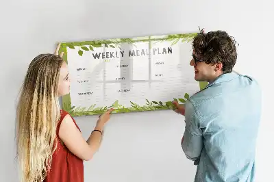Lavagna magnetica per scrivere menu settimanale