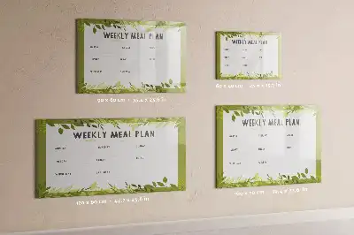 Lavagna magnetica per scrivere menu settimanale