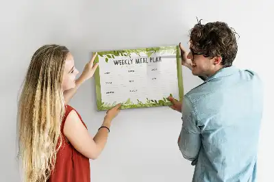 Lavagna magnetica per scrivere menu settimanale