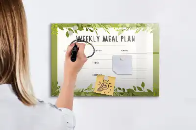 Lavagna magnetica per scrivere menu settimanale