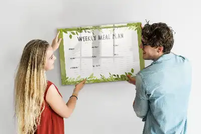 Lavagna magnetica per scrivere menu settimanale