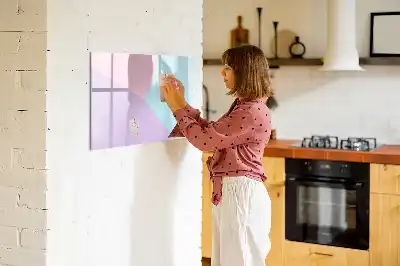 Lavagna magnetica per disegnare motivo pastello